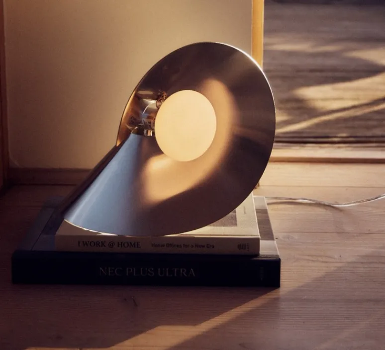 Lampe*Frandsen Lampe à poser, Peel, , L27,5cm, H27,9cm - acier inoxydable brossé