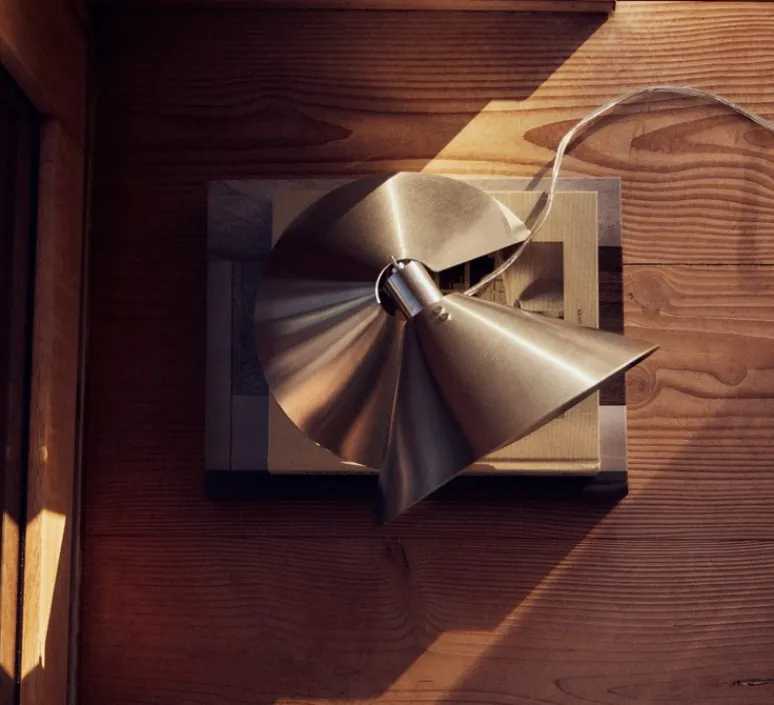 Lampe*Frandsen Lampe à poser, Peel, , L27,5cm, H27,9cm - acier inoxydable brossé