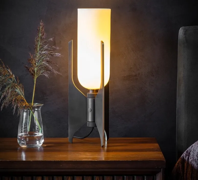 Lampe*Bert frank Lampe à poser, Pennon, , Ø14cm, H42cm - bronze, blanc