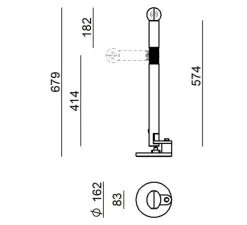 Lampe à poser, Periscopio, blanc, L29,9cm, H67,9cm - Stilnovo