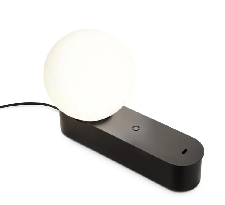 Lampe à poser, Perlina Table, noir, LED, dim, 3000K, 391 lm, Ø12cm, H22,8cm - LEDS C4