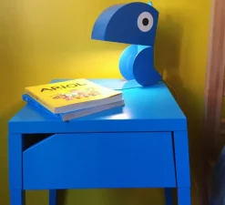 Enfants|Lampe*Bleu Carmin Design Lampe à poser, Perroquet, , L19cm, H23cm - Bleu