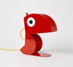 Lampe à poser, Perroquet, rouge, L19cm, H23cm - Bleu Carmin Design