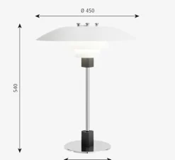 Lampe*Louis Poulsen Lampe à poser, PH 4/3, , Ø45cm, H54cm - blanc