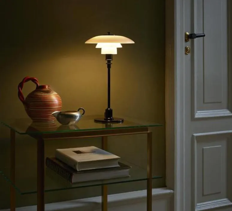 Lampe*Louis Poulsen Lampe à poser, PH 2/1 Lampe de Table, , LED, Ø20cm, H35,5cm - noir brillant