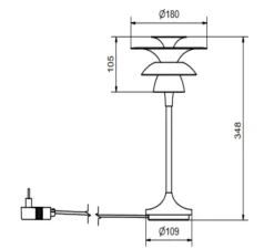 Lampe|Enfants*Belid Lampe à poser, Picasso, , Ø18cm, H34,8cm - nougat