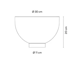 Lampe*Vibia Lampe à poser, Plusminus Solo 6370, , LED, dim, 2700K, 1492 lm, Ø30cm, H20cm - noir