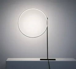 Lampe*KDLN Lampe à poser, Poise, , LED, dim, 2700k, 1050 lm, Ø48,5cm, H109cm - noir et blanc