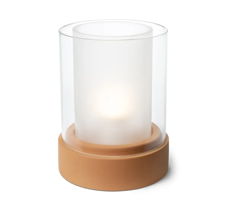 Lampe*Alma light Lampe à poser, PotLight, , Ø21cm, H26cm - verre transparent, base céramique