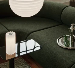 Lampe à poser, Press Frosted, verre givré, argent, IP55, LED, 2700K, Ø11,2cm, H21,5cm - Tom Dixon