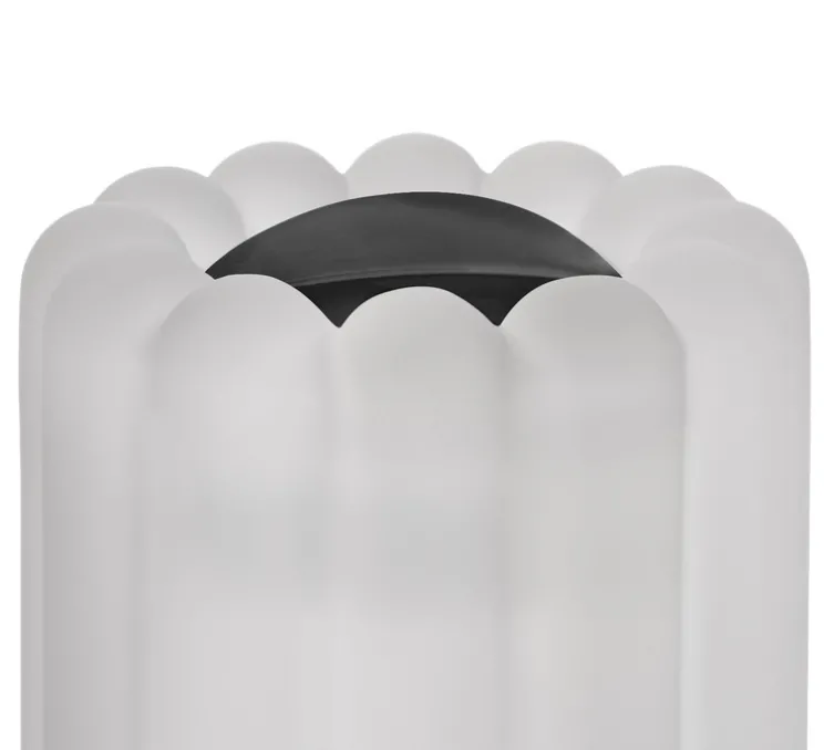 Lampe à poser, Press Frosted, verre givré, argent, IP55, LED, 2700K, Ø11,2cm, H21,5cm - Tom Dixon