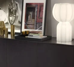 Lampe*Slide Lampe à poser, Pupa, , LED, 2700k, , Ø37cm, H58cm - blanc