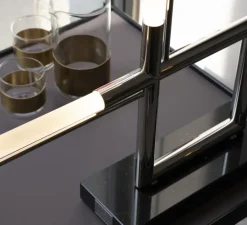 Lampe à poser, Quadro, laiton, marbre blanc, LED, dim, 2700k, 2000 lm, L60cm, H58cm - Lumen Center Italia