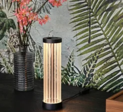 Lampe*SLV Lampe à poser, Quimera, , LED, dim, 2700-3000K, 120 lm, Ø8cm, H27,7cm - bronze foncé mat