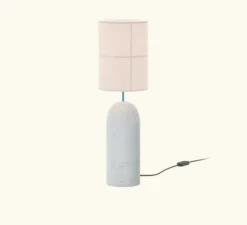 Lampe*Robin Lampe à poser, Rania , gris clair , Ø18cm, H60cm - Beige, gris clair