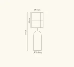 Lampe*Robin Lampe à poser, Rania , gris clair , Ø18cm, H60cm - Beige, gris clair