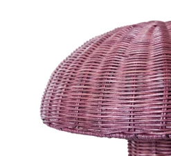 Lampe à poser, Rattan, burgundy, Ø34cm, H30cm - HK Living