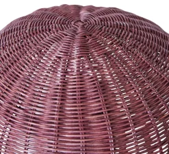 Lampe à poser, Rattan, burgundy, Ø34cm, H30cm - HK Living