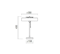 Lampe*Bert frank Lampe à poser, Revolve, , LED, Ø35cm, H42cm - bleu