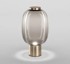 Lampe à poser, Riflesso LT 2, or satiné, fumé, LED, 2700K, 1400 lm, Ø11cm, H45cm - Vistosi