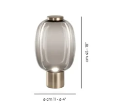 Lampe à poser, Riflesso LT 2, or satiné, fumé, LED, 2700K, 1400 lm, Ø11cm, H45cm - Vistosi