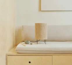 Lampe à poser, Ro, jute, Ø23cm, H40cm - Made by Hand