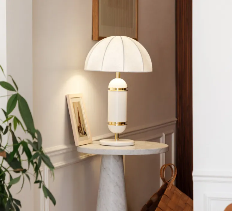 Lampe*Cosin Lampe à poser, Rosalie, , Ø36cm, H60cm - crème