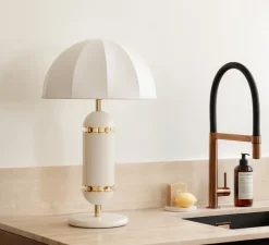 Lampe*Cosin Lampe à poser, Rosalie, , Ø36cm, H60cm - crème