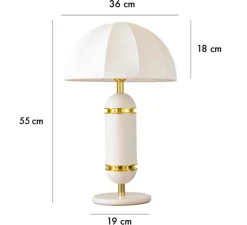 Lampe*Cosin Lampe à poser, Rosalie, , Ø36cm, H60cm - crème