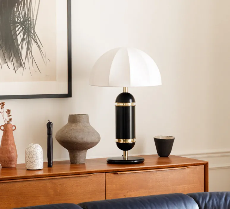 Lampe*Cosin Lampe à poser, Rosalie, , Ø36cm, H60cm - noir