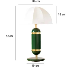 Lampe*Cosin Lampe à poser, Rosalie, , Ø36cm, H60cm - vert