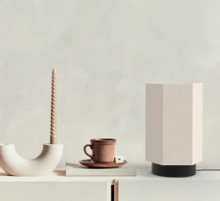 Lampe*Robin Lampe à poser, Roxi, , Ø22cm, H34,5cm - crème, base noire