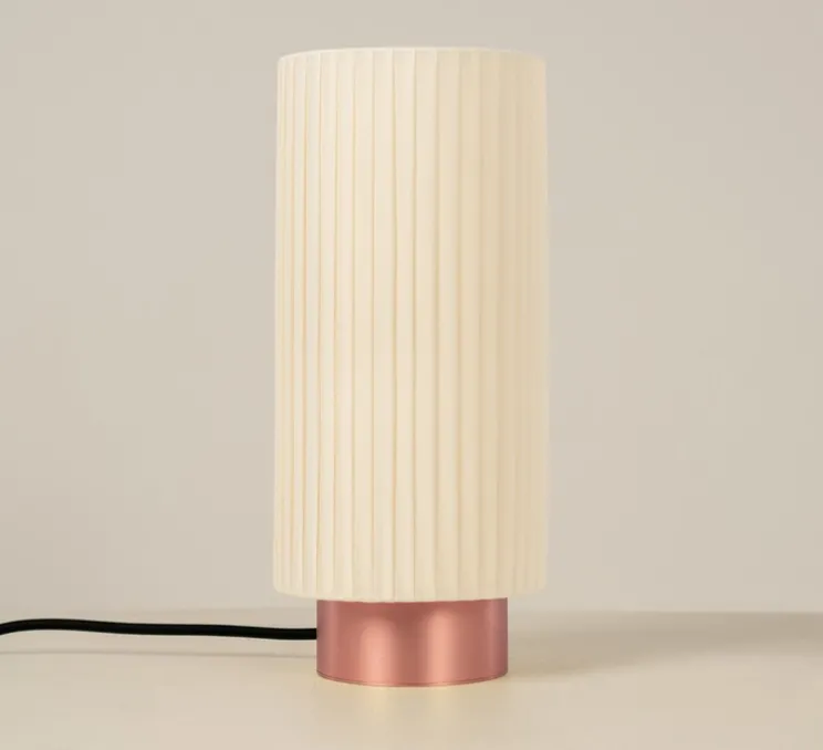 Lampe à poser, Ruban 10-28, cuivre satiné, Ø14cm, H32cm - CVL