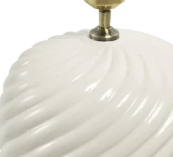 Lampe*Eichholtz Lampe à poser, Savona, , L58cm, H66cm - blanc, laiton