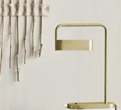 Lampe à poser, Scribe, Laiton antique mat, 8,5Lcm, H41cm - Bolia