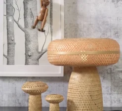 Lampe*Good&Mojo Lampe à poser, Set de 3 Palawan, , Ø40cm, H40cm - Naturel