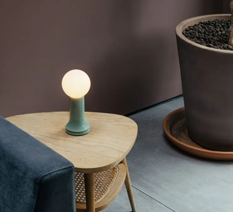 Lampe à poser, Shore, Vert d'eau, Ø9,5cm, H22,5cm - Tala