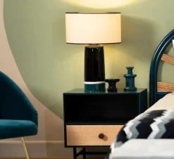 Lampe à poser, Sicilia, bleu sarah, L40cm, H60cm - Sarah Lavoine