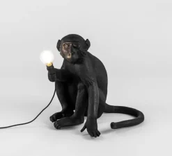 Lampe à poser, singe, Monkey Sitting, noir, H32cm, Outdoor - Seletti