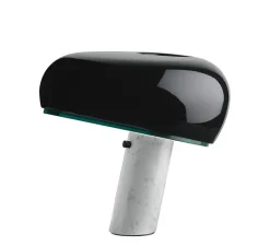 Lampe*Flos Lampe à poser, Snoopy, , Ø39,4cm, H36,9cm - métal noir et marbre blanc
