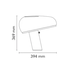 Lampe*Flos Lampe à poser, Snoopy, , Ø39,4cm, H36,9cm - métal noir et marbre blanc