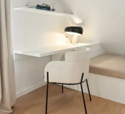 Lampe*Flos Lampe à poser, Snoopy, , Ø39,4cm, H36,9cm - métal noir et marbre blanc