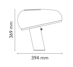 Lampe*Flos Lampe à poser, Snoopy, , Ø39,4cm, H36,9cm - orange, marbre blanc