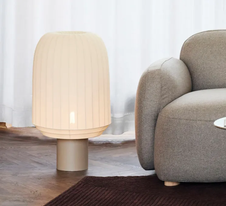 Lampe à poser, Sol, Tradition, Gris, beige, Ø45cm, H58cm - Northern