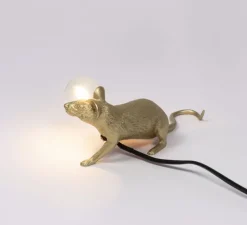 Enfants|Lampe*Seletti Lampe à poser, Souris, Mouse Lamp Lop Lying Down, , L21cm, H8,1cm - or