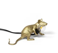 Enfants|Lampe*Seletti Lampe à poser, Souris, Mouse Lamp Lop Lying Down, , L21cm, H8,1cm - or