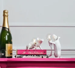 Enfants|Lampe*Seletti Lampe à poser, Souris, Mouse Lamp Lop Lying Down, , L21cm, H8,1cm - blanc