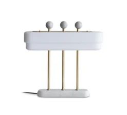 Lampe*Bert frank Lampe à poser, Spate, , L44cm, H40cm - laiton, marbre carrara