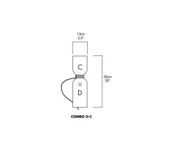 Lampe*A-N-D Lampe à poser, Spotlight Volumes, D/C, , Ø13cm, H50cm - marron sauge