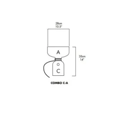 Lampe à poser, Spotlight Volumes, C/A, gris avocat, Ø28cm, H35cm - A-N-D